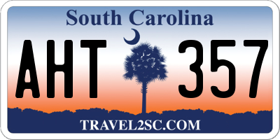 SC license plate AHT357