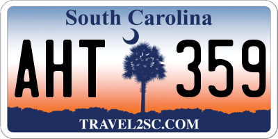 SC license plate AHT359