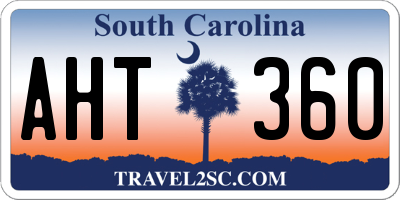 SC license plate AHT360