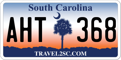 SC license plate AHT368