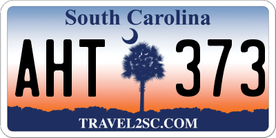 SC license plate AHT373