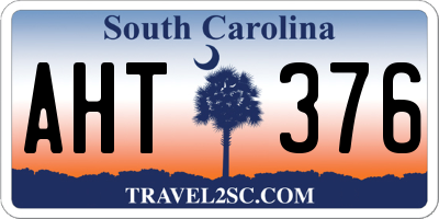 SC license plate AHT376
