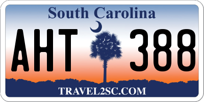 SC license plate AHT388