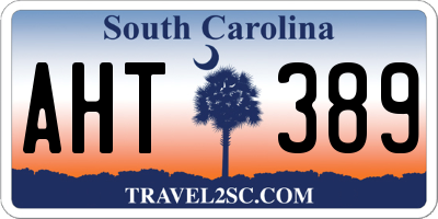 SC license plate AHT389
