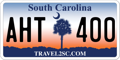 SC license plate AHT400