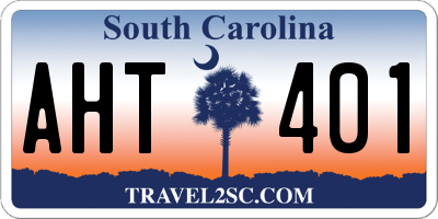 SC license plate AHT401