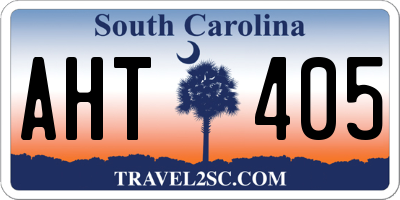 SC license plate AHT405