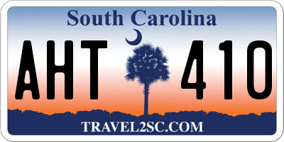 SC license plate AHT410