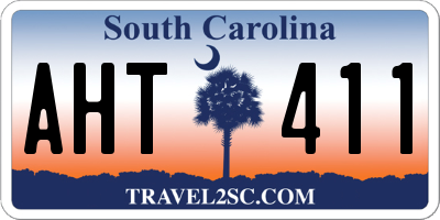 SC license plate AHT411