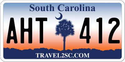 SC license plate AHT412