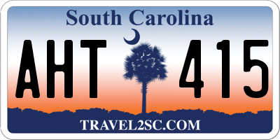SC license plate AHT415