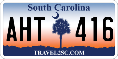 SC license plate AHT416
