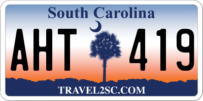 SC license plate AHT419