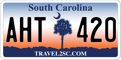 SC license plate AHT420