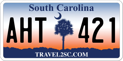 SC license plate AHT421