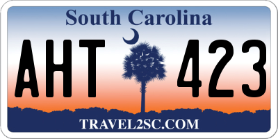 SC license plate AHT423