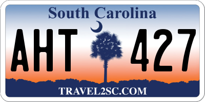 SC license plate AHT427