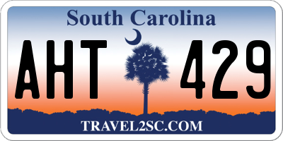 SC license plate AHT429