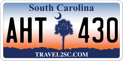 SC license plate AHT430