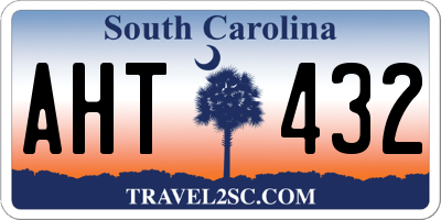 SC license plate AHT432