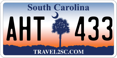 SC license plate AHT433