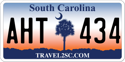 SC license plate AHT434