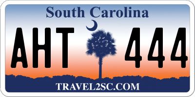 SC license plate AHT444