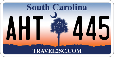 SC license plate AHT445