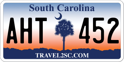SC license plate AHT452