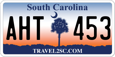 SC license plate AHT453
