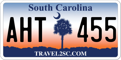 SC license plate AHT455