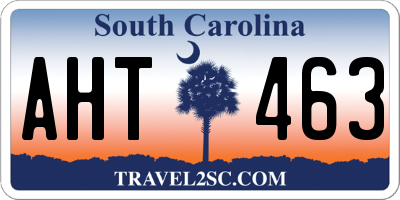 SC license plate AHT463