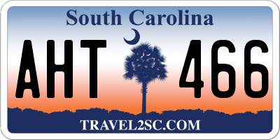 SC license plate AHT466