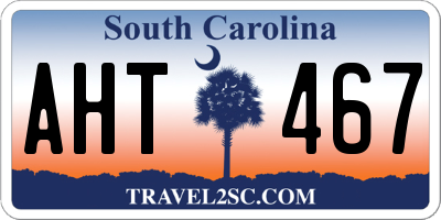 SC license plate AHT467