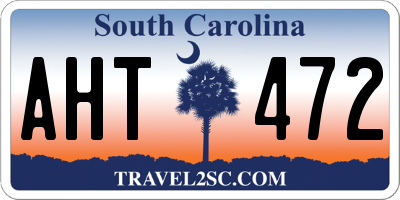 SC license plate AHT472