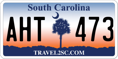 SC license plate AHT473