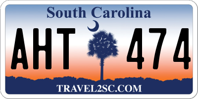 SC license plate AHT474
