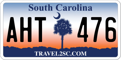 SC license plate AHT476
