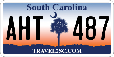 SC license plate AHT487