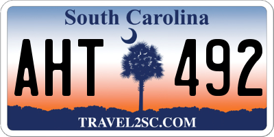 SC license plate AHT492