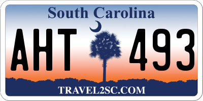 SC license plate AHT493