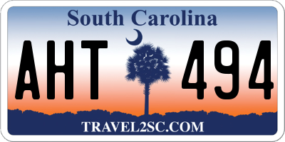 SC license plate AHT494