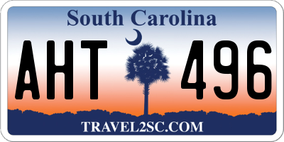SC license plate AHT496