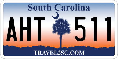 SC license plate AHT511