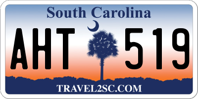 SC license plate AHT519