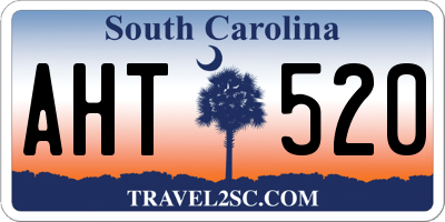 SC license plate AHT520