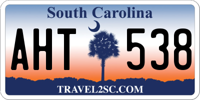 SC license plate AHT538