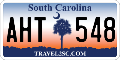 SC license plate AHT548