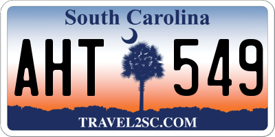 SC license plate AHT549