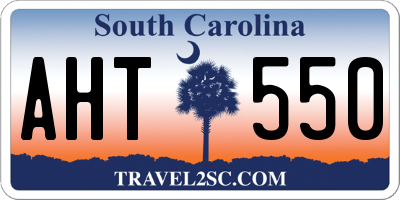 SC license plate AHT550